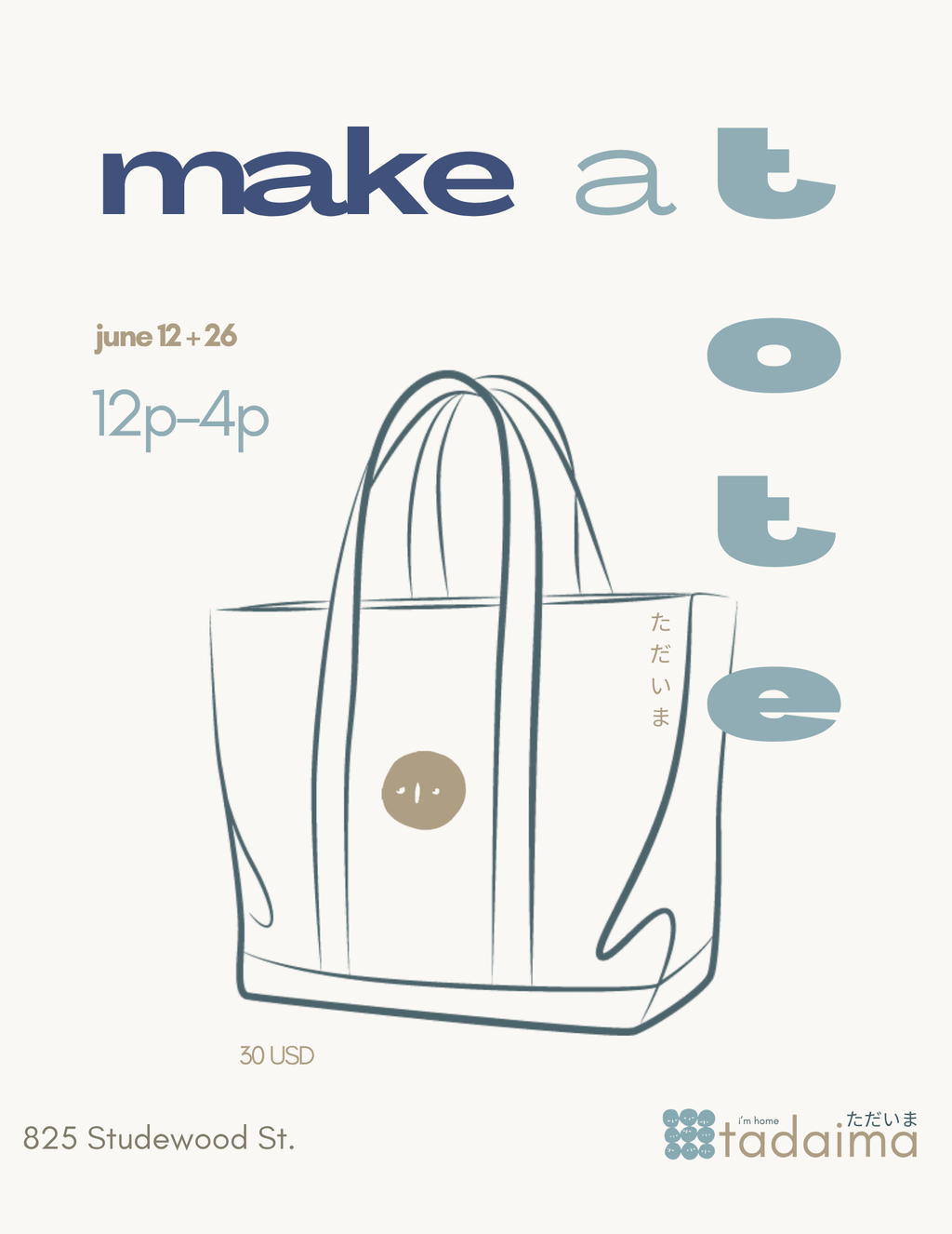DIY TOTE BAG SESSIONS
