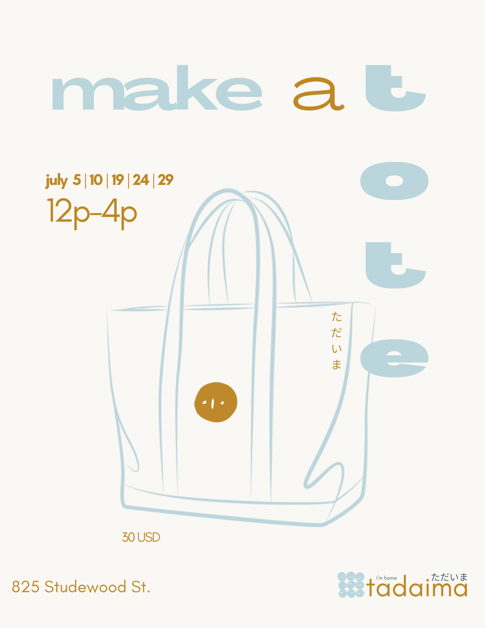 DIY TOTE BAG SESSIONS